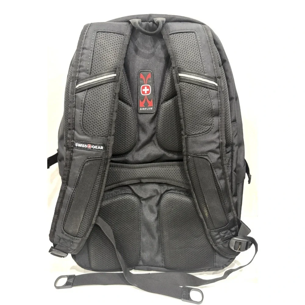 SwissGear ScanSmart Black Laptop Backpack TSA Travel Airflow Business Bag